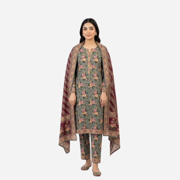 Sage Rose Garden 3-Piece Printed Suit